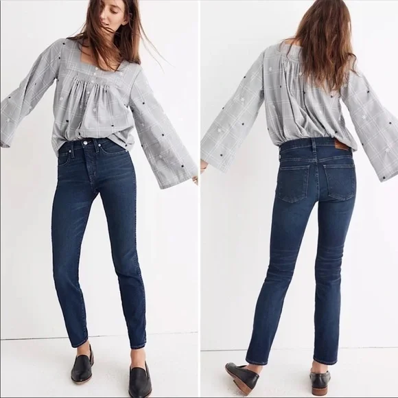 Madewell Rivet & Thread Slim Straight High Waist Jeans - Picture 2 of 15